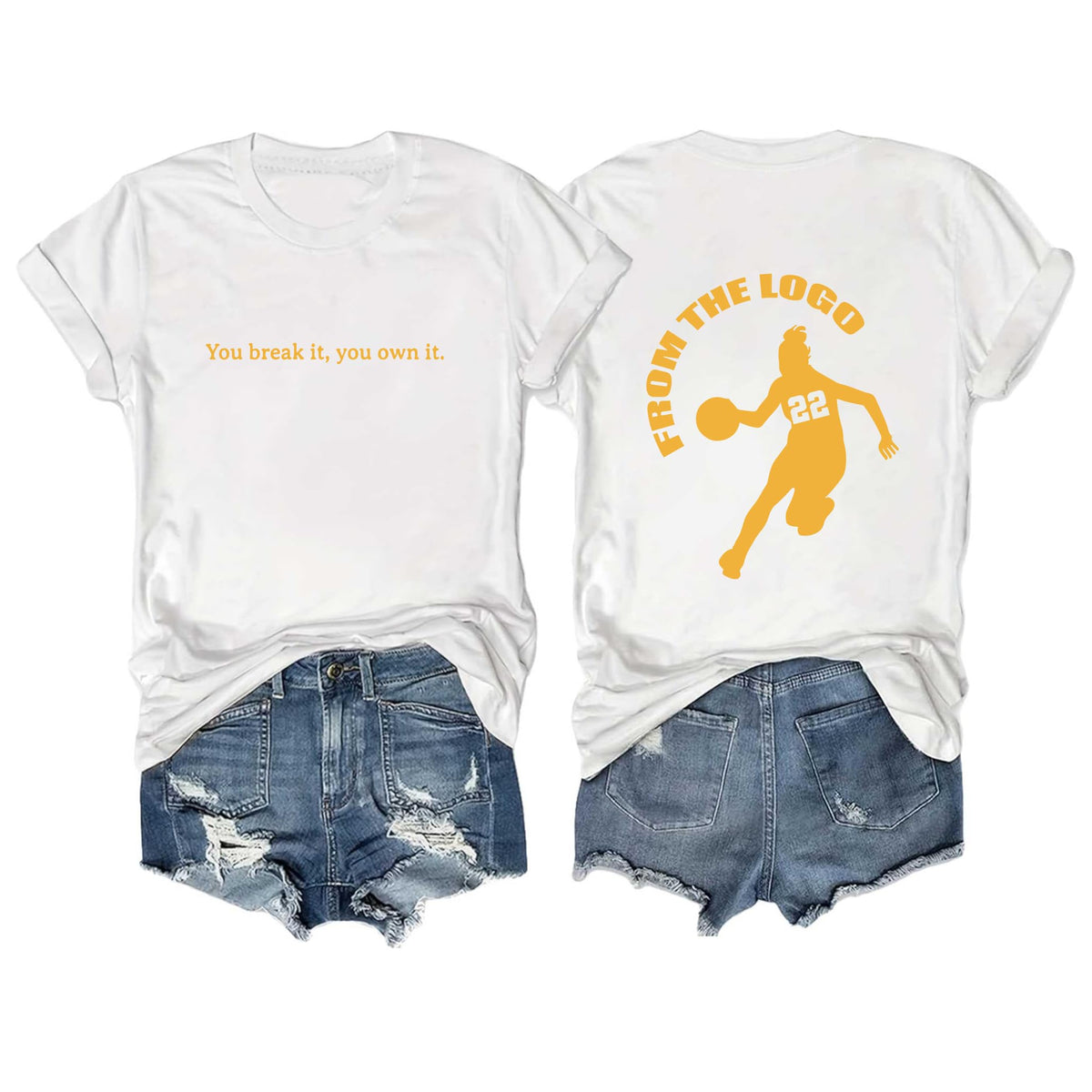 Number 22 Women Basketball Lover Sports Graphic T-Shirts