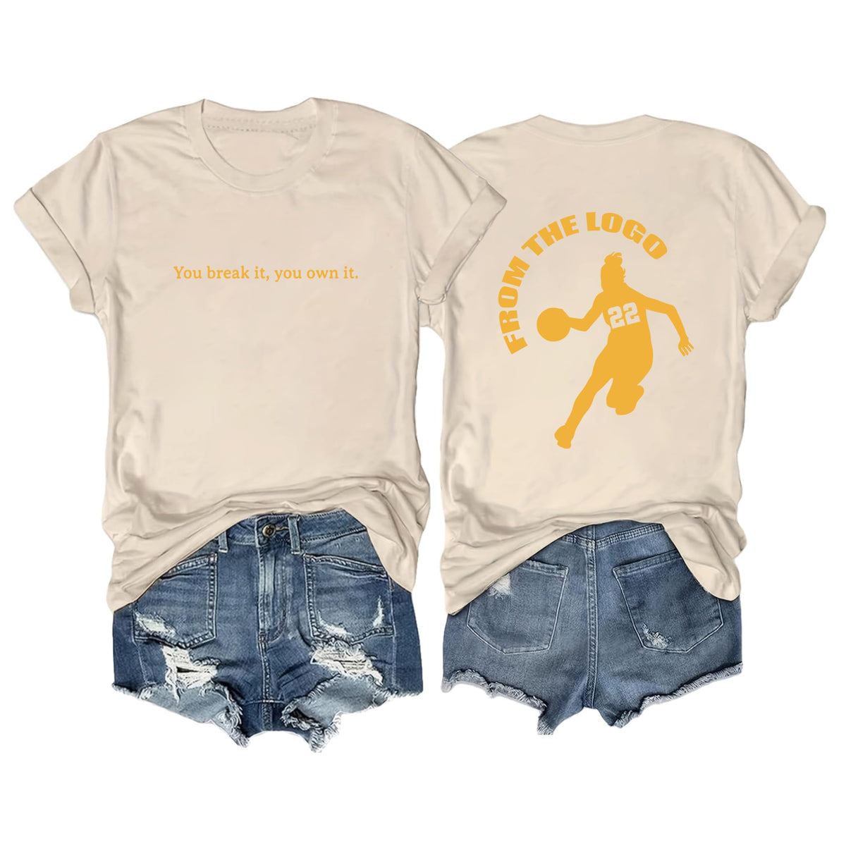 Number 22 Women Basketball Lover Sports Graphic T-Shirts