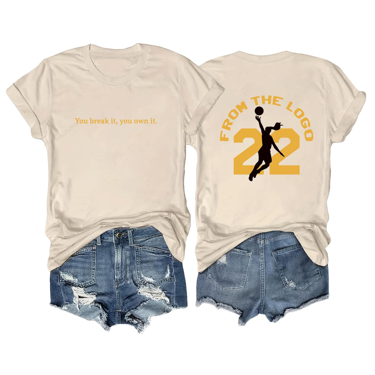 Number 22 Women Basketball Lover Sports Graphic T-Shirts