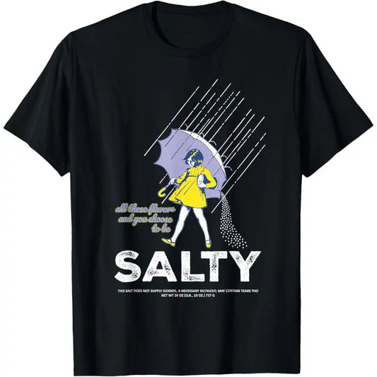 Unisex 100% Cotton Pre-Shrunk Salty Sprinkle Print Short-Sleeve Tshirt - Soft, Well-Fitted Plus Sizes (Up to 3XL) Casual Streetwear Sports Top, Festival-Ready (Ideal for Father's Day)
