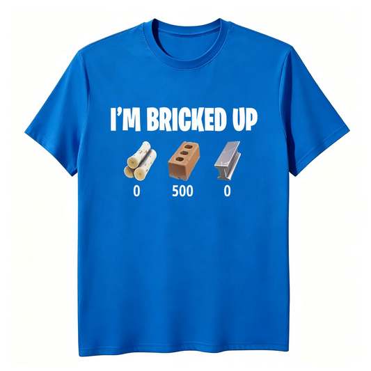 [100% Cotton] I'm Bricked Up Meme Tee, Cool Graphic Shirt, Perfect for Casual Outfits. Golf Gift T-Shirt For Men and Women