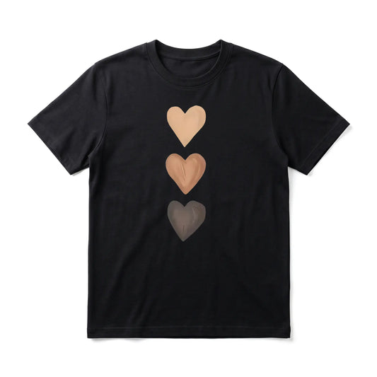 Unity Hearts Men's Graphic TShirt,  Short Sleeve Soft Top, Minimalist Graphic Print Design, for Daily Wear, Streetwear, Weekend, Birthday Gift, Gift for Men, Women and Friends