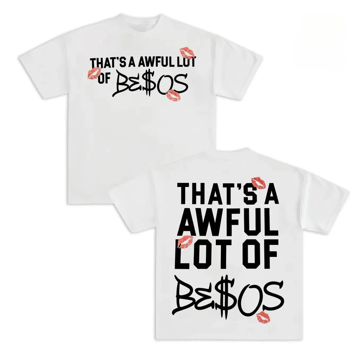 Unisex Graphic Tee - Playful Kiss Peel-Proof Print, Bold Slogan, 100% Cotton Relaxed Fit, Y2K Streetwear Statement Top, Grandma's Favorite, Gifts for Him, Pop Art Urban Sports & Outdoor Shirt, Shirts Graphic Tees