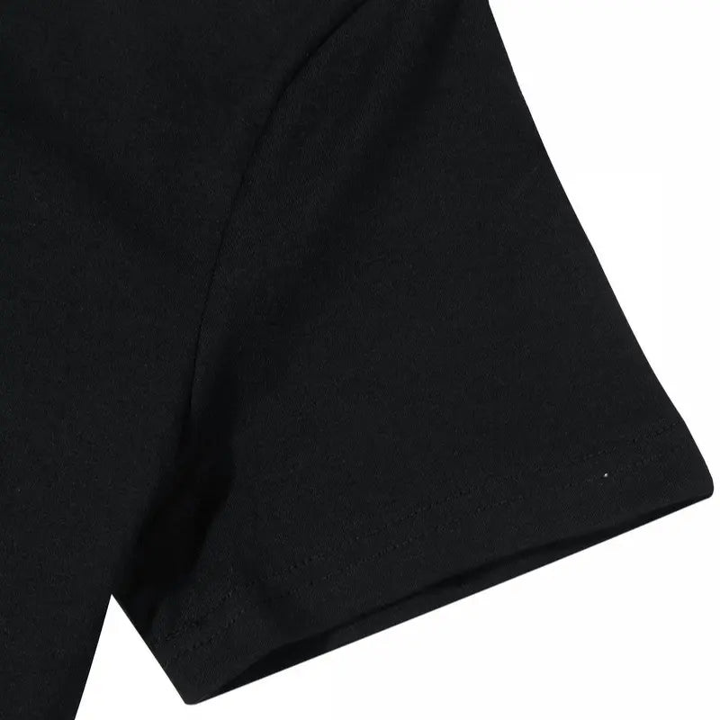 Men's Skull Print Short-Sleeve T-Shirt - Menswear Round Neck, Smooth Breathable Soft Fabric, Classic Fit Casual Gym Streetwear Top with Velvet Hem