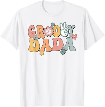 Groovy Dada Retro Dad Matching Family 1st Birthday Party T-Shirt