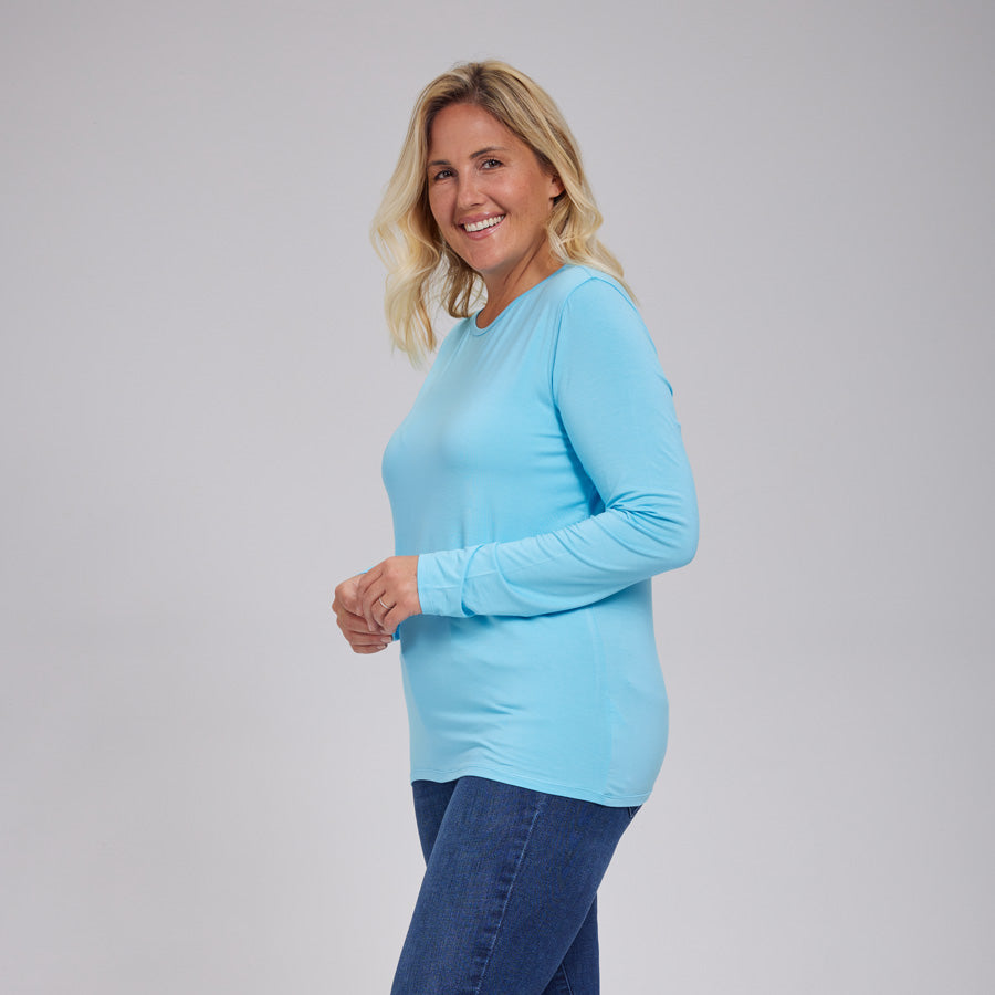 Womens Everyday Long Sleeve Crew Tee