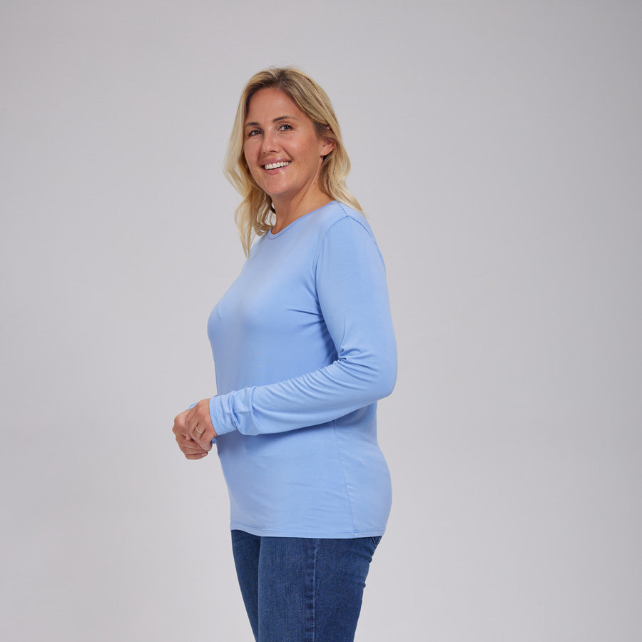 Womens Everyday Long Sleeve Crew Tee