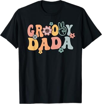 Groovy Dada Retro Dad Matching Family 1st Birthday Party T-Shirt