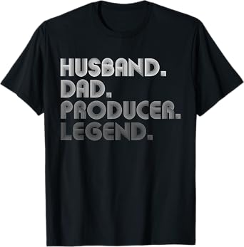 Husband Dad Producer Funny Film Music Production T-Shirt