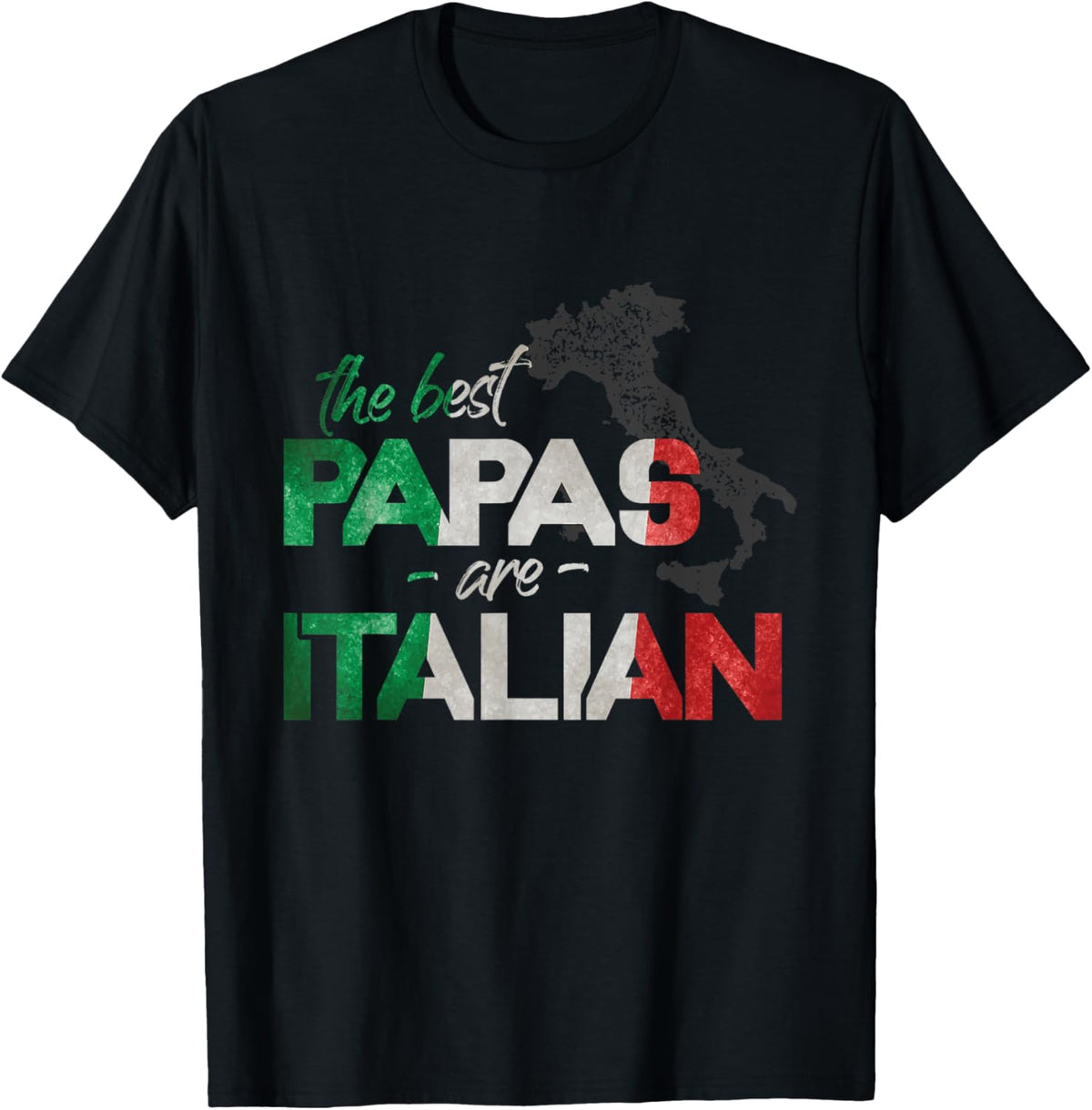 The Best Papas Are Italian Funny Italy Country Flag T-Shirt