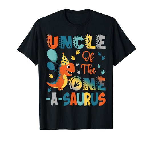 Uncle Of The One-A-Saurus 2Nd Birthday Dinosaur Party T-Shirt