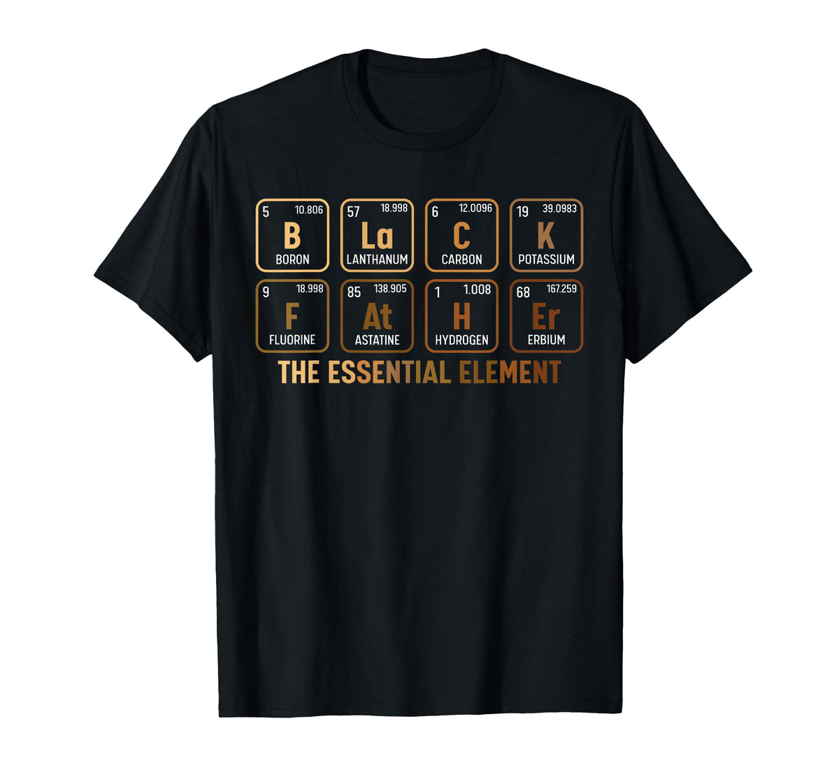 Mens Black Father's Day Black Dad Black Father Essential Element T-Shirt