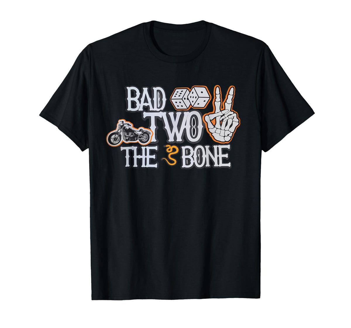 Bad To The Bone Skeleton TWO Birthday Toddler Kids Funny T-Shirt
