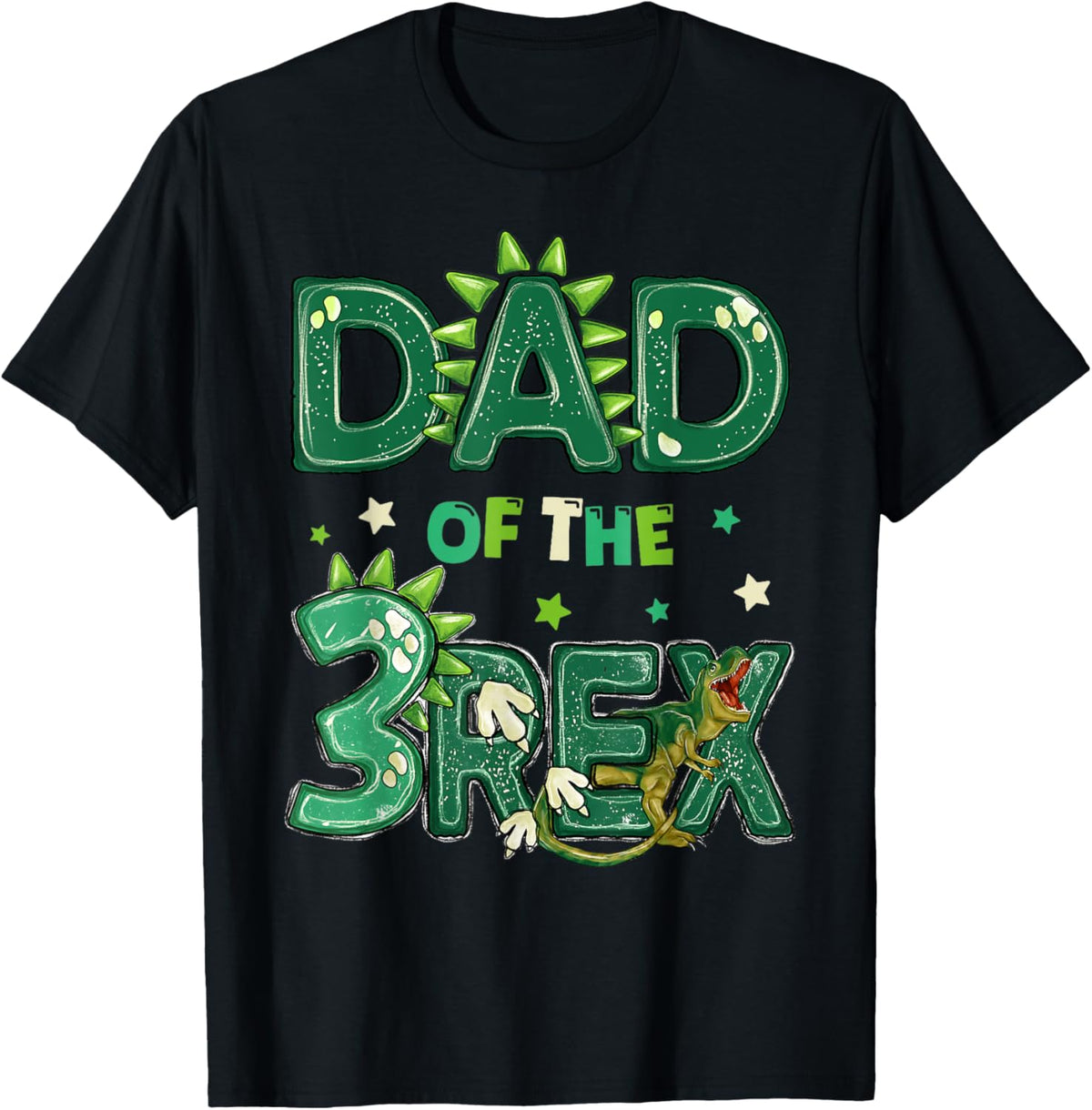 Dad Of The Three Rex Birthday Dinosaur Family Matching T-Shirt