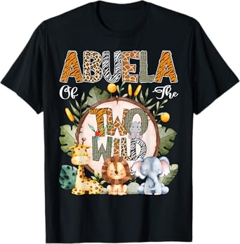 Abuela Of The Two Wild Animal Safari 2Nd Birthday Party T-Shirt