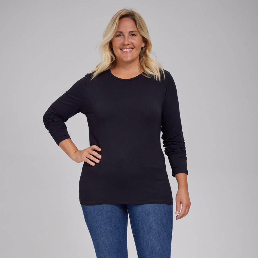 Womens Everyday Long Sleeve Crew Tee