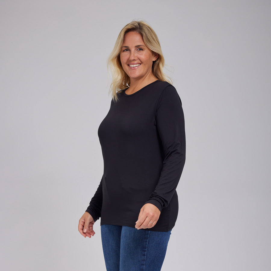 Womens Everyday Long Sleeve Crew Tee