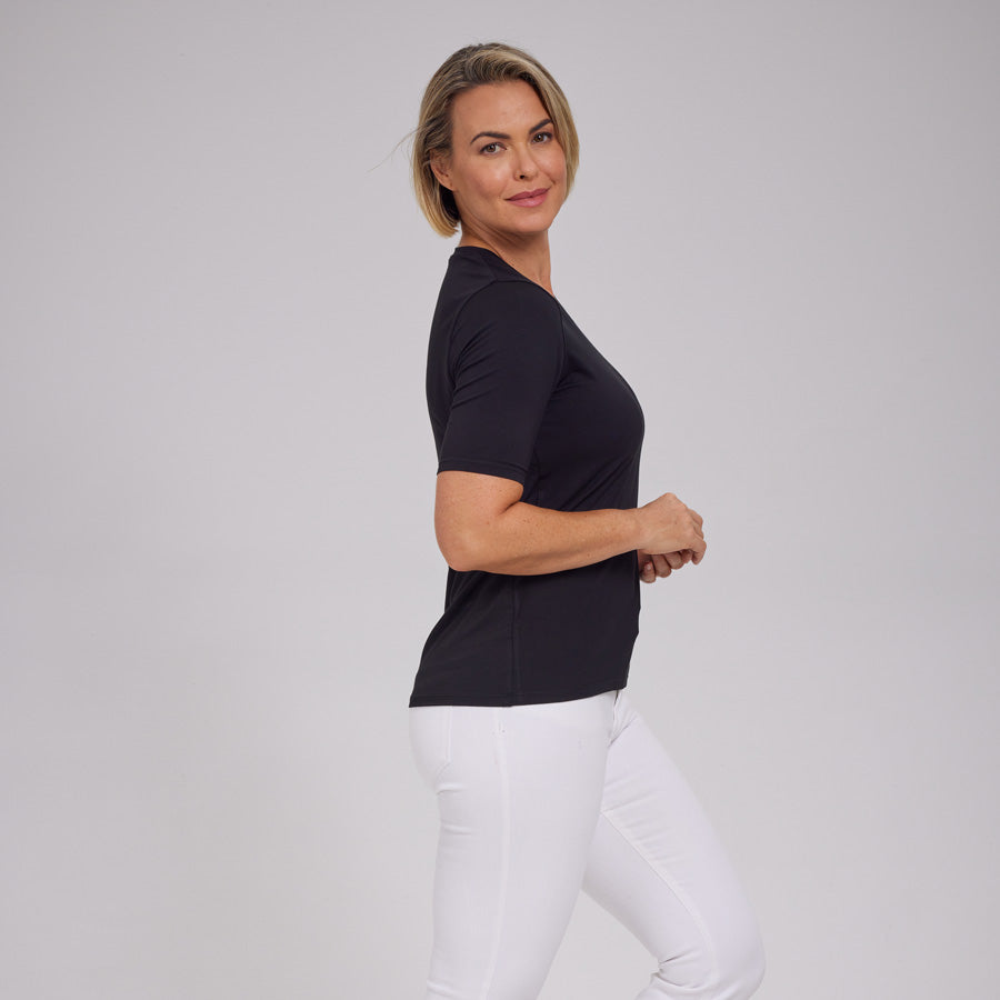 Womens Everyday Short Sleeve V-Neck Tee