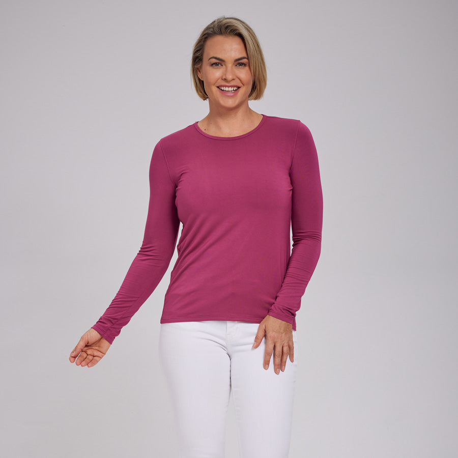 Womens Everyday Long Sleeve Crew Tee