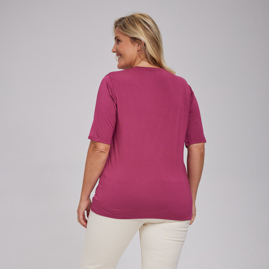 Womens Everyday Short Sleeve V-Neck Tee