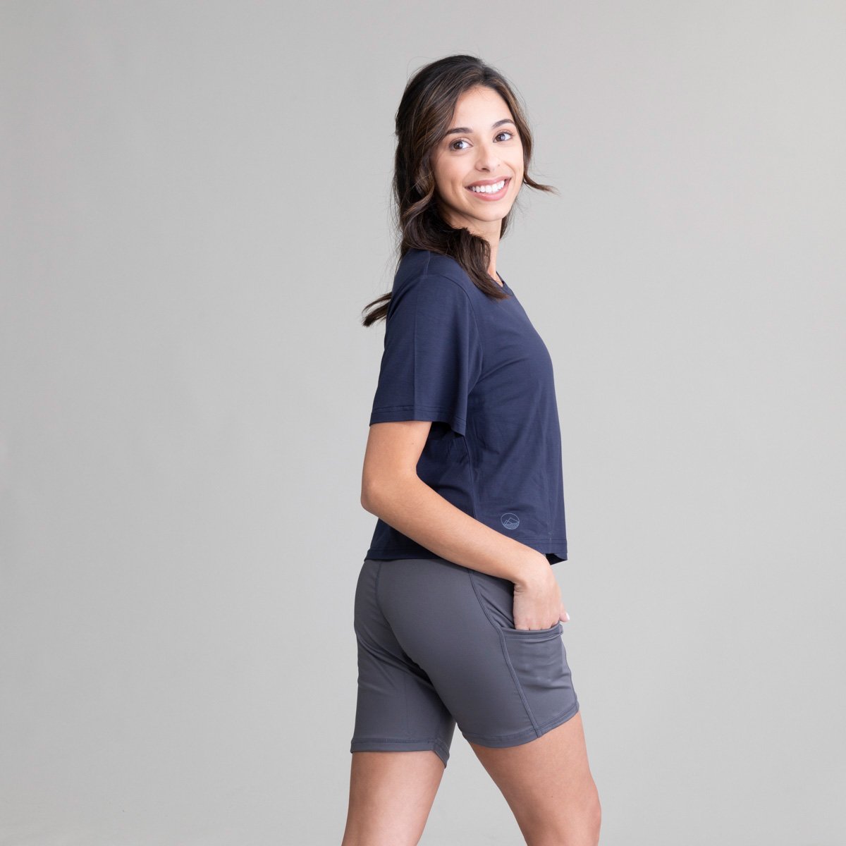 Womens Seaside Crew Croptop UPF50+