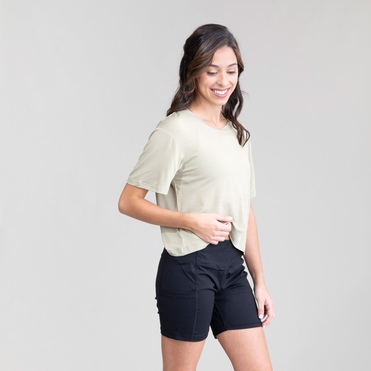 Womens Seaside Crew Croptop UPF50+