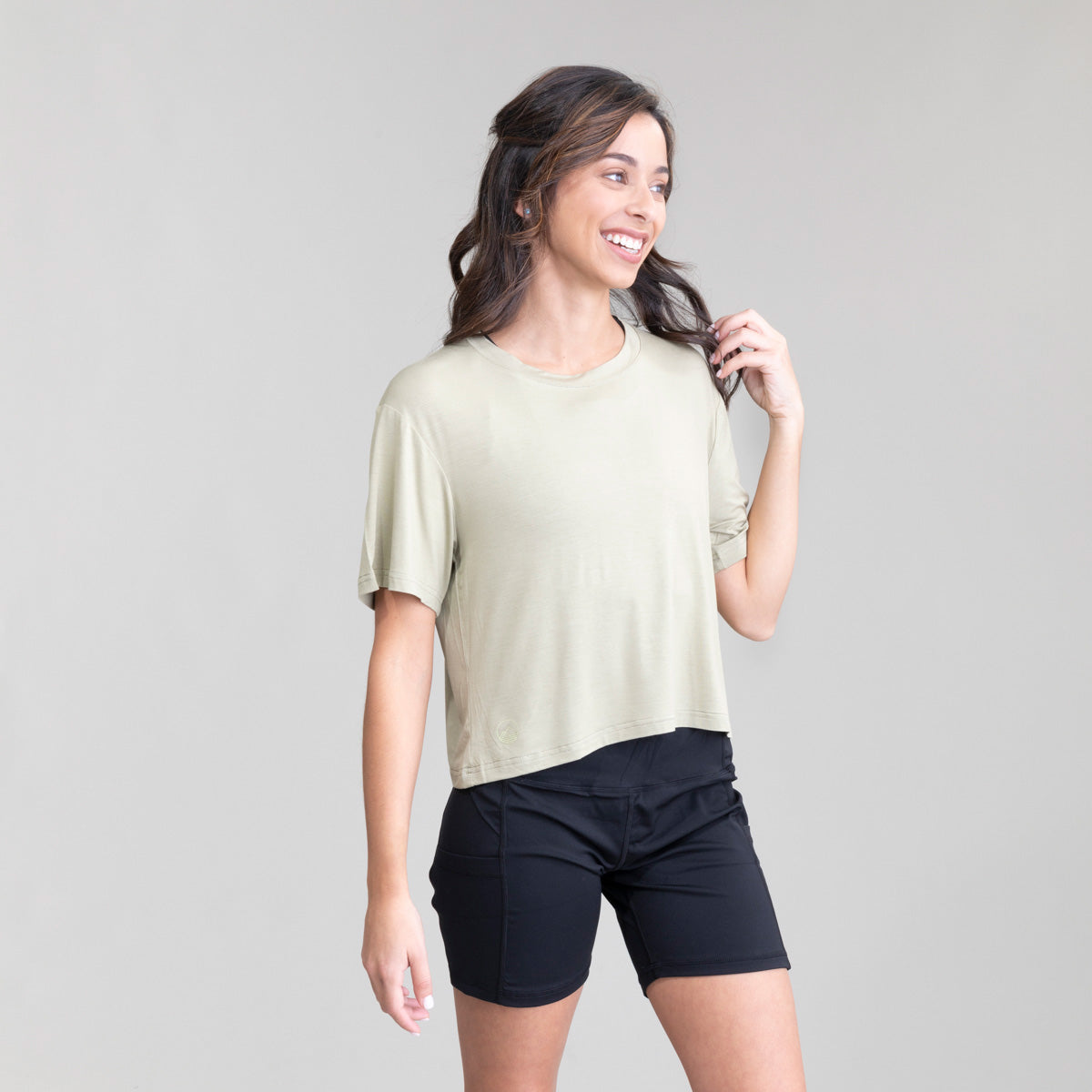 Womens Seaside Crew Croptop UPF50+