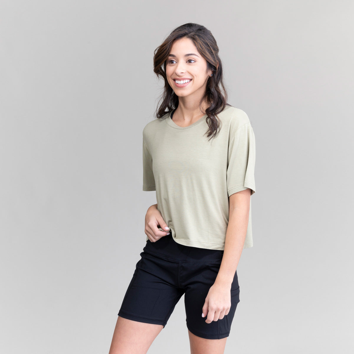Womens Seaside Crew Croptop UPF50+