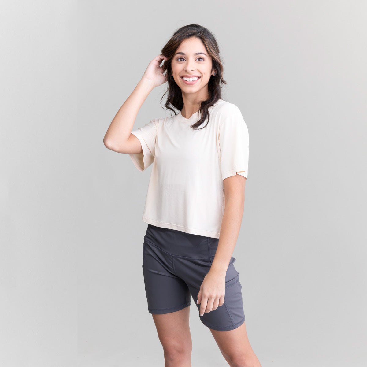 Womens Seaside Crew Croptop UPF50+