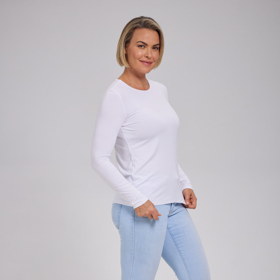 Womens Everyday Long Sleeve Crew Tee