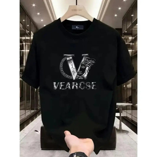 men's stylish pure cotton round-neck casual printed T-shirt, suitable for both men and women, perfect for fashionable and relaxed summer outfits. Streetwear Crewneck,sohochic