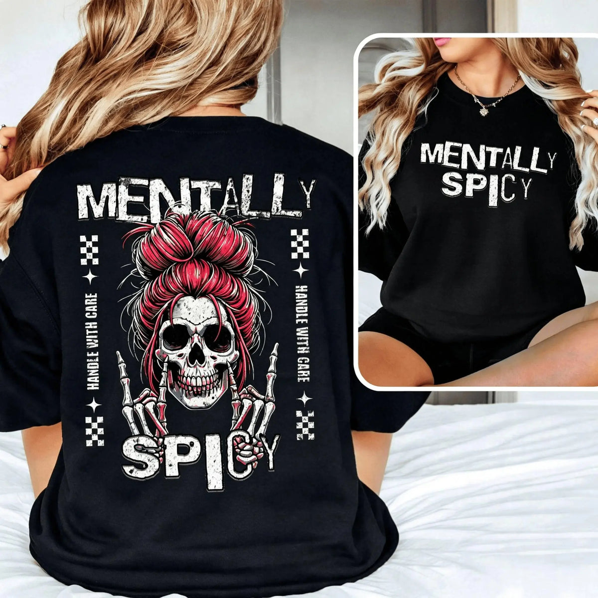 Fiery Soul" Skull - Satirical Dark Humor T-Shirt, Fun & Sarcastic Mom Gift, Mother's Day Present TShirt