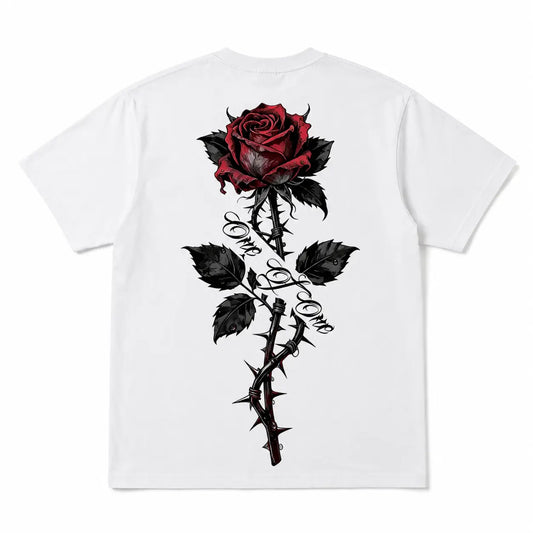 American Vintage Floral Print Short Sleeve T-Shirt, Loose-Fit Breathable Casual Top, Men's Summer T-Shirt, Comfortable and Stylish, Crewneck Tee,sohochic