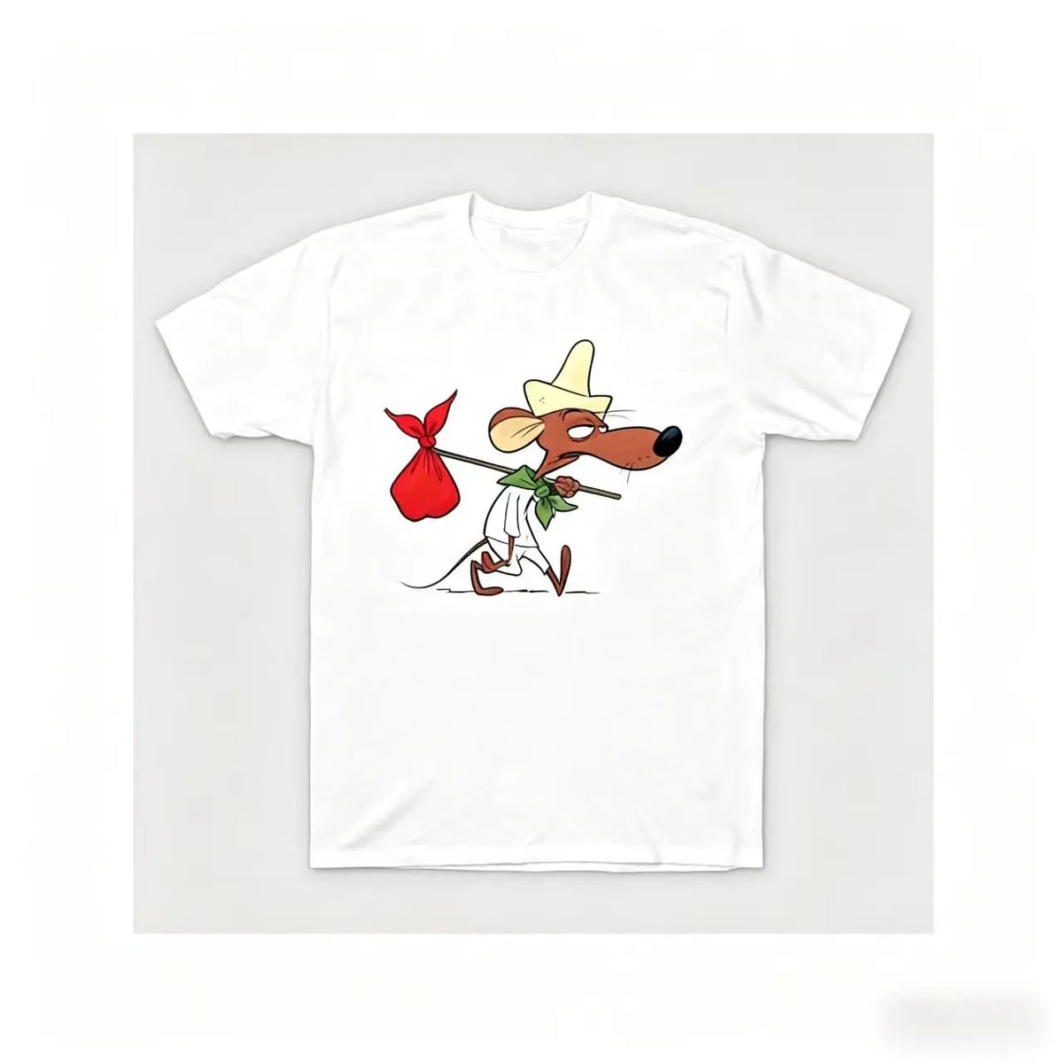 Men's 100% Cotton Classic Casual Crew Neck Short-Sleeve T-Shirt - Digital Cartoon Print, New Year Streetwear Top (Unisex Design, Ideal for Children's Day)
