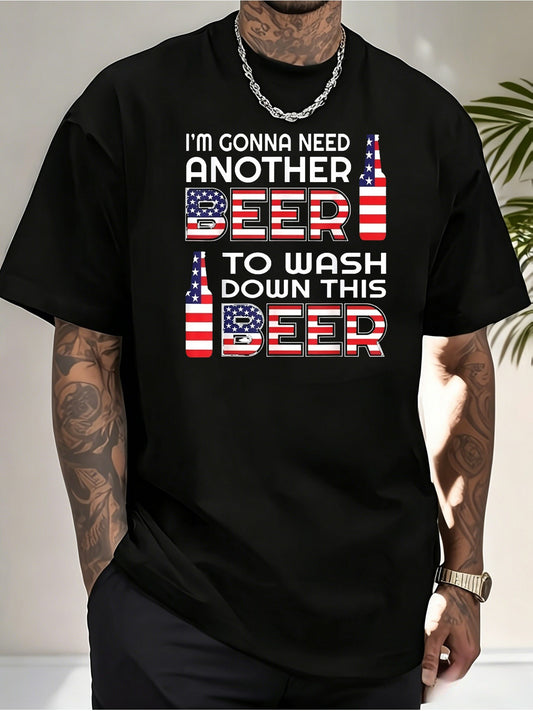 BEST NEW Funny Beer Drinking USA Flag Tee S 3Xlsame Style 2026 Summer Shirt Sleeved Printed T Shirt 01
