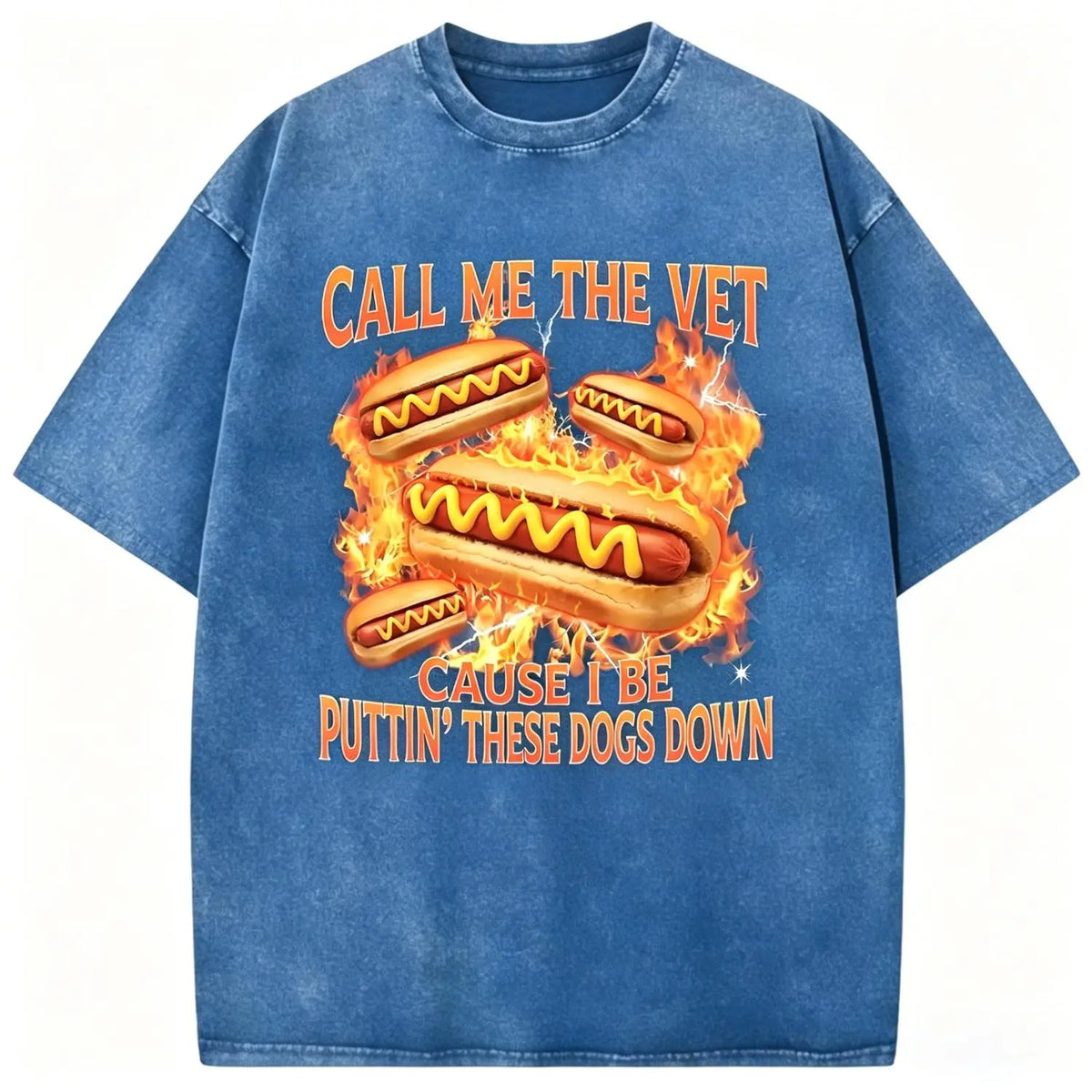 Women's Soft Round Neck Shortsleeve Breathable Everyday T-Shirt - Funny Hot Dog Meme Design, "Call Me The Vet" Phrase, Ideal for Humor Fans, Streetwear Outfits, Fashion Apparel, Womens Gifts
