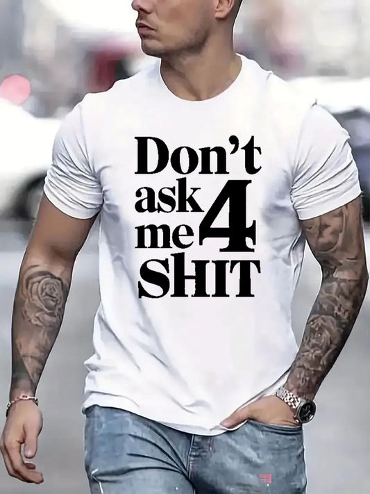 Mens TShirt Comfortable Crew Neck Casual Cotton ShortSleeves Soft Breathable Top Menswear Tshirt Summer Spring Streetwear Cotton Fabric Trendy Letter Print