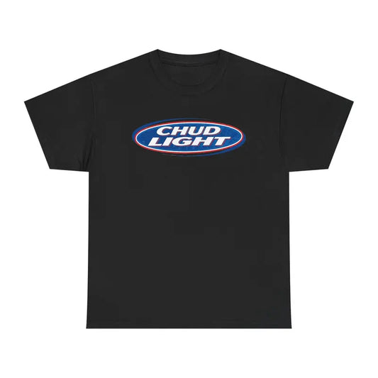 Men's 100% Cotton Breathable Cloth Short-Sleeve Tee Top - Tailored Cut, Soft Fabric, Vintage Oval Border Print, Red-Blue Classic Oval Logo, Minimal Front Chest Graphic, Retro Block Letter Design, Moderate Stretch, for Office, Streetwear