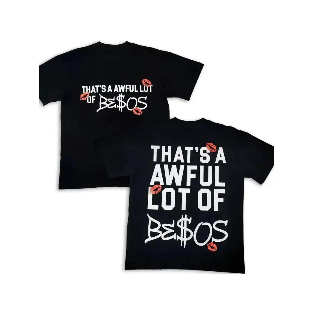 Unisex Graphic Tee - Playful Kiss Peel-Proof Print, Bold Slogan, 100% Cotton Relaxed Fit, Y2K Streetwear Statement Top, Grandma's Favorite, Gifts for Him, Pop Art Urban Sports & Outdoor Shirt, Shirts Graphic Tees
