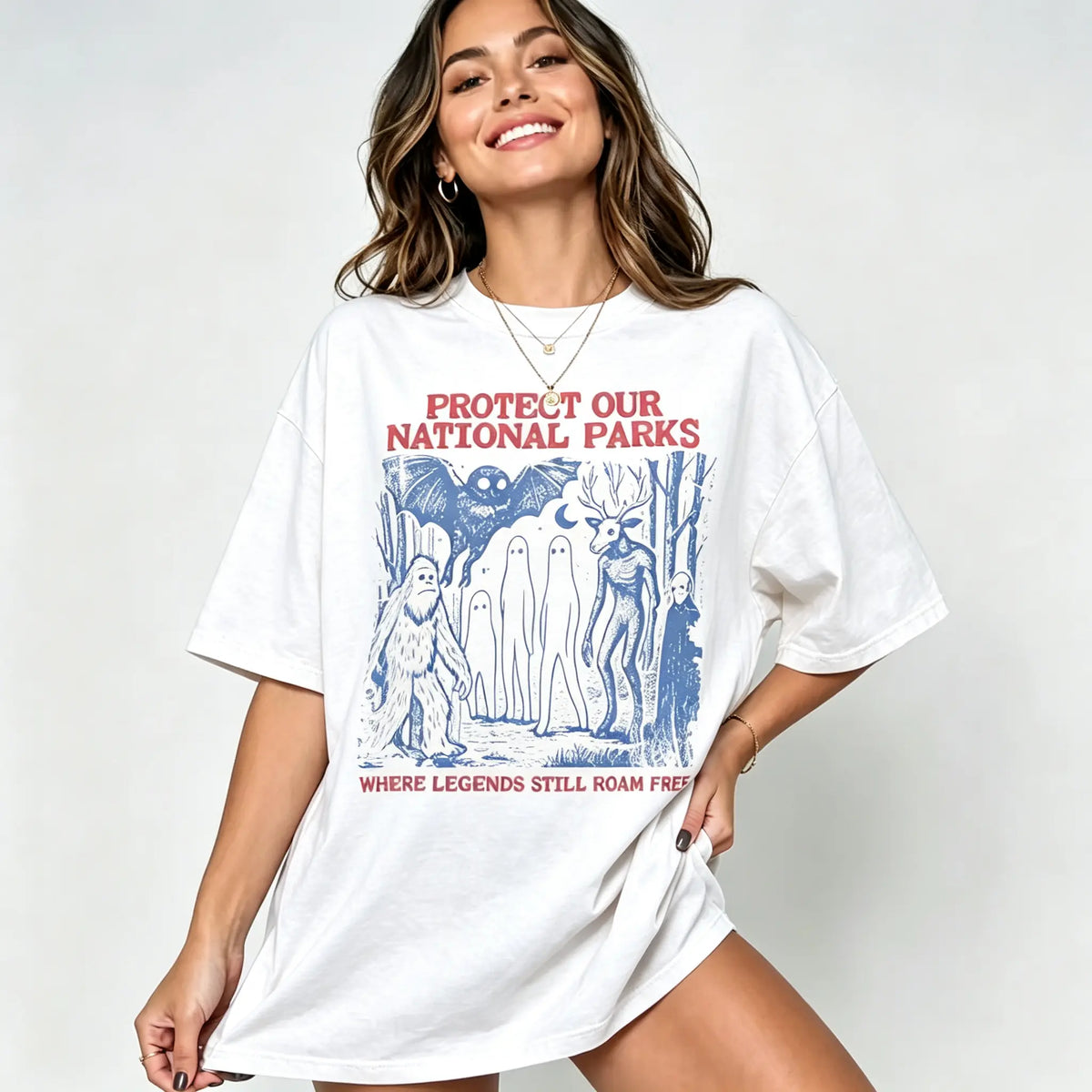 Women's Halloween Oversized T-Shirt - Retro Spooky Ghost, Pumpkin, Skeleton Graphic Tee, Vintage Fall Casual  Top